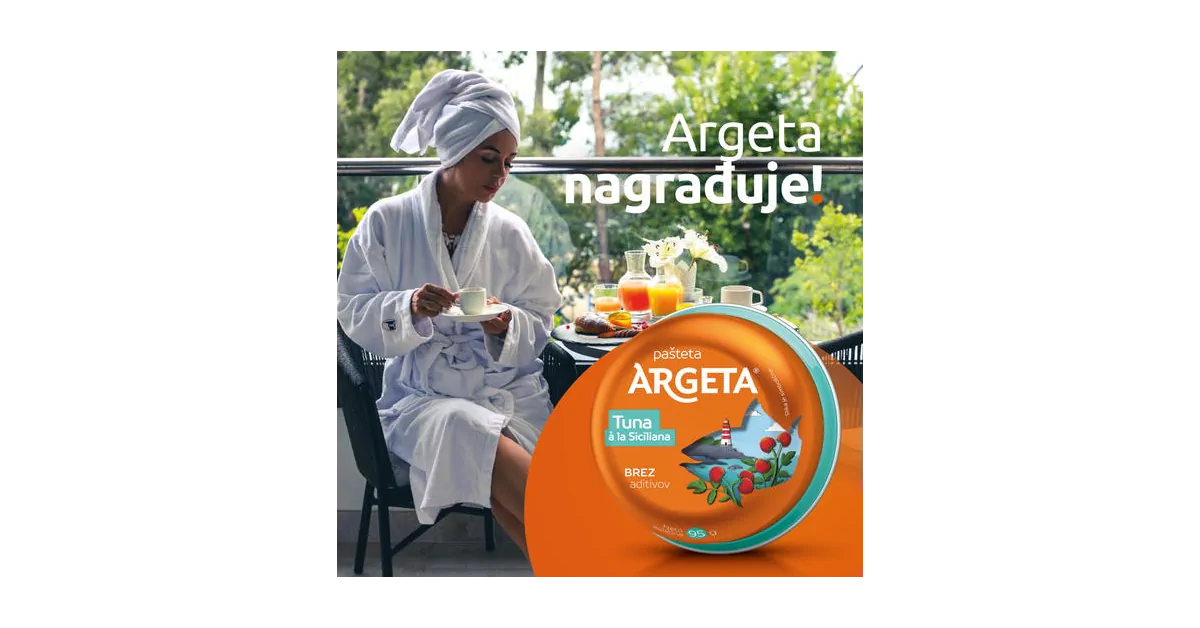 Žena za stolom i Argeta pašeteta