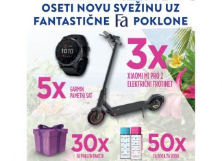 Fa kreativni konkurs Fa konkurs nagrade: trotinet, Garmin sat, Fa poklon paketa i Fa boca za vodu