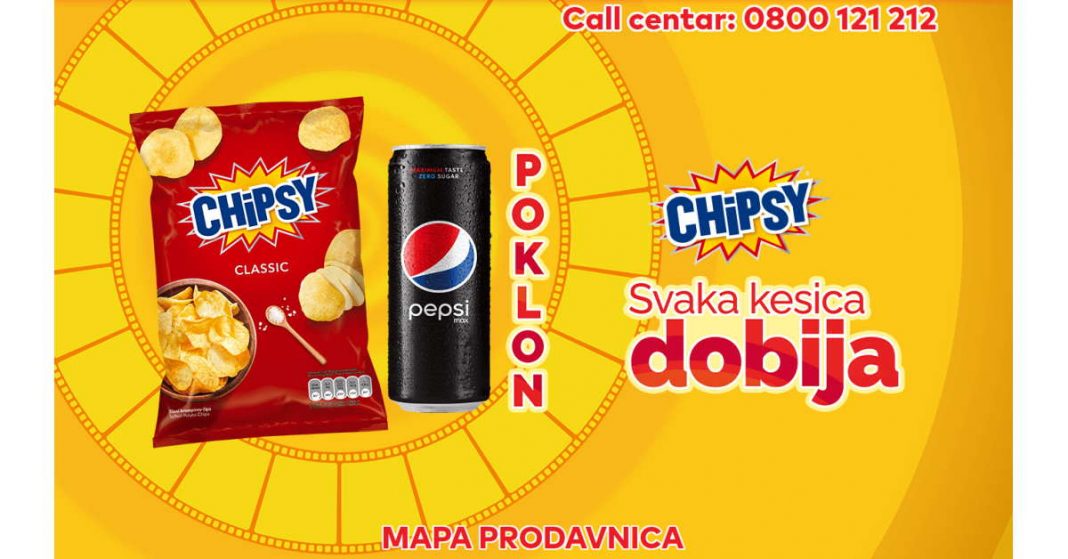 Chipsy nagradna igra 2022: Chipsy - Svaka kesica dobija Pepsi Max