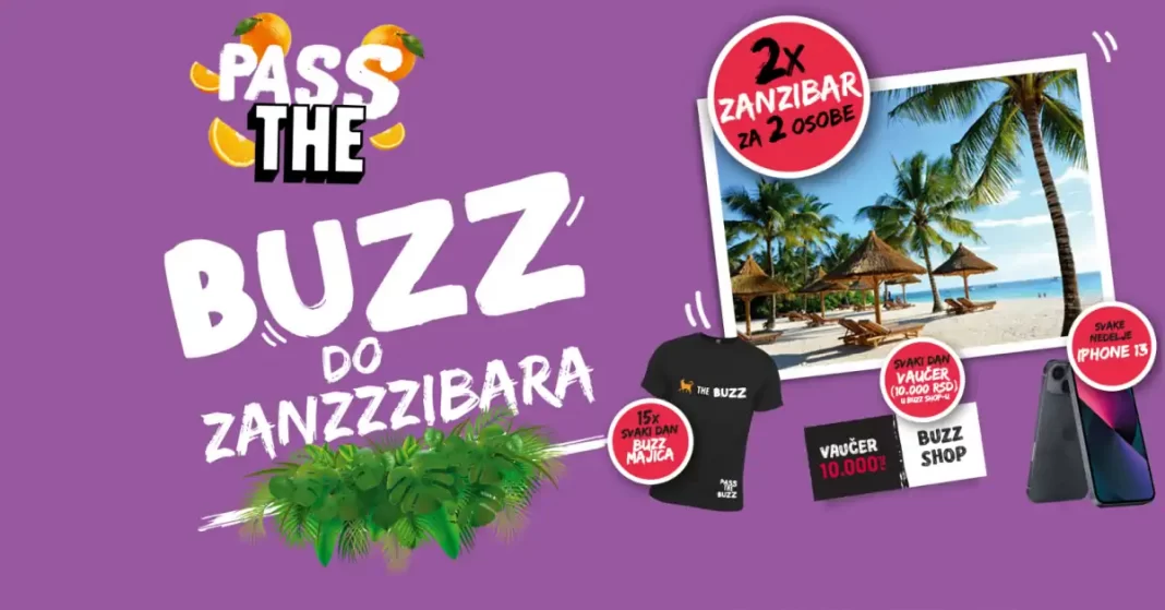 BUZZ nagradna igra 2022 Nectar RS: BUZZ DO ZANZIBARA
