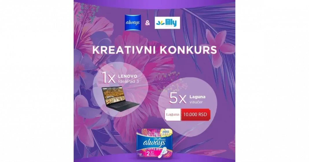 Always nagradna igra 2022: Always konkurs u Lilly u septembru