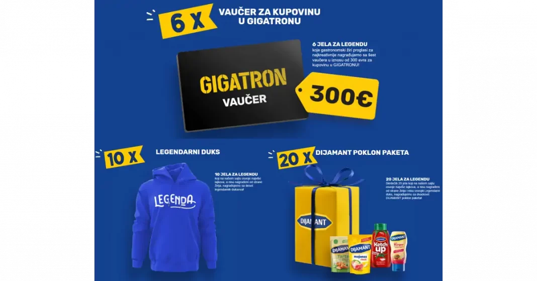 Dijamant nagradna igra 2022: Jelo za legendu