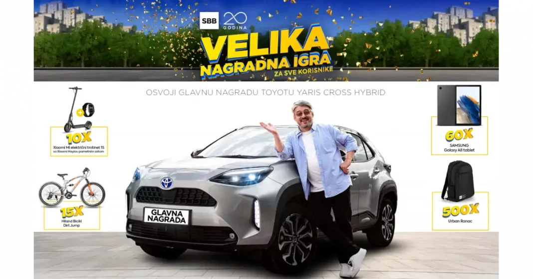 Nova SBB nagradna igra za automobil TOYOTA YARIS CROSS