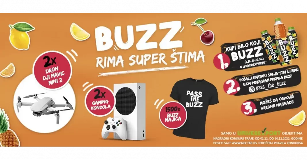 Nectar nagradna igra 2022: BUZZ nagradna igra - BUZZ rima štima