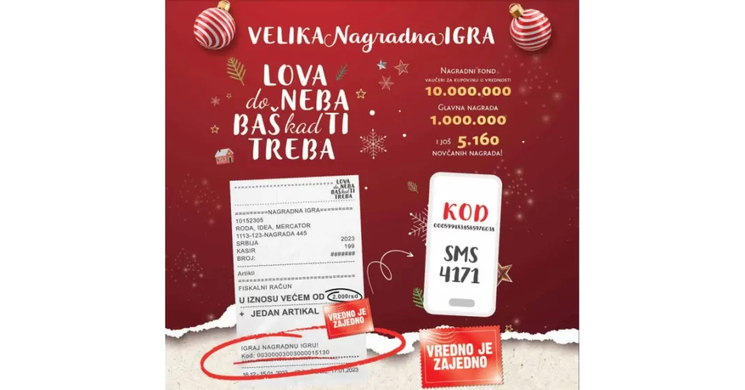 Velika Roda i IDEA nagradna igra: Lova do NEBA baš kad ti treba