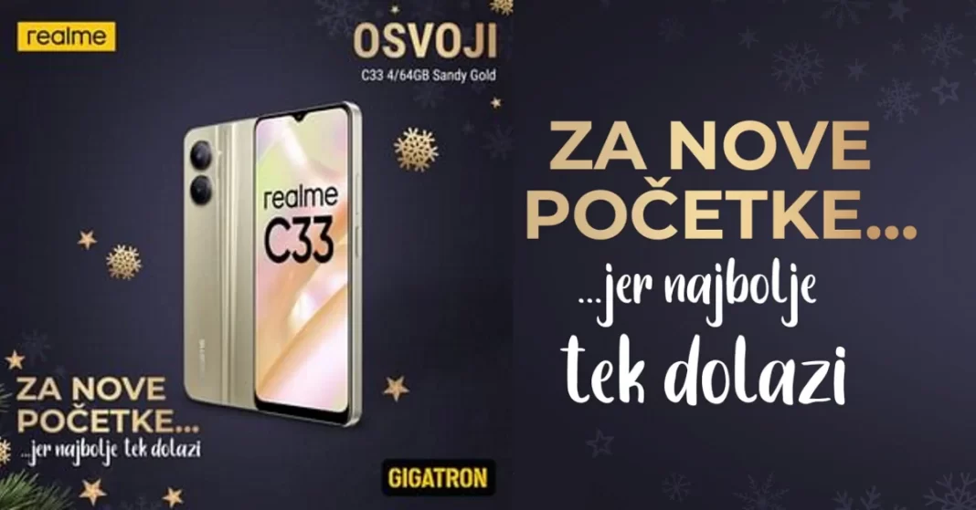 Gigatron nagradna igra 2022: Osvoji besplatno mobilni telefon Realme C3