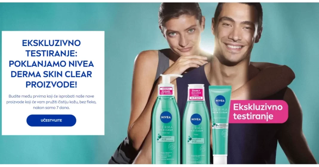 Nivea nagradna igra 2023: Ekskluzivno testiranje NIVEA Derma Skin Clear proizvoda!