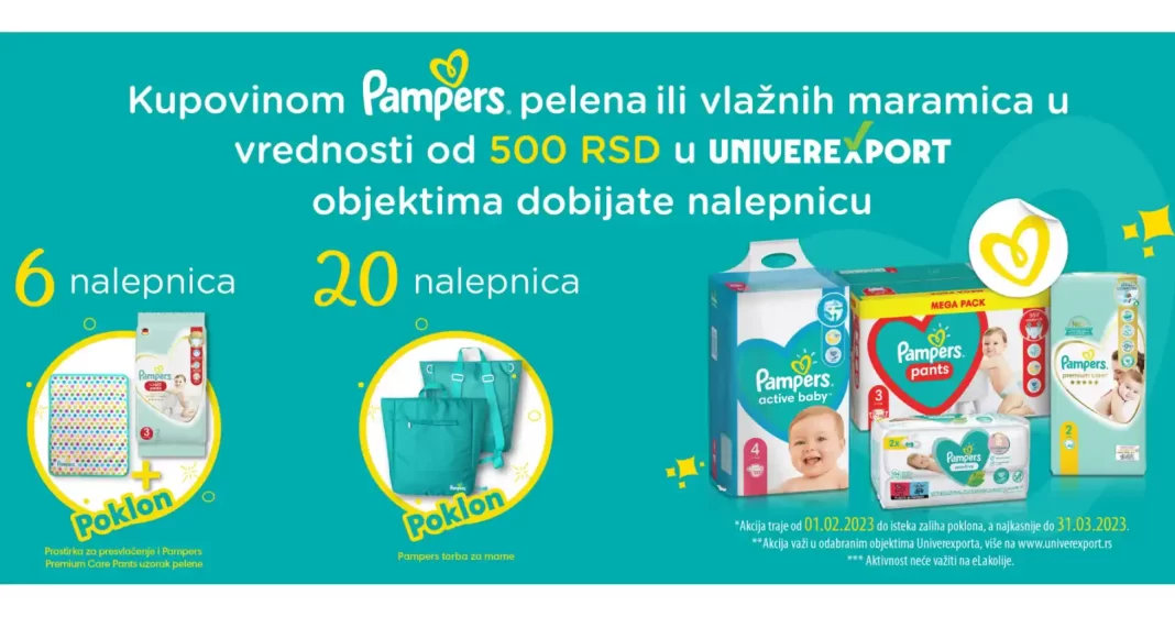 Pampers nagradni program: Pampers i UNIVEREXPORT nagrađuju