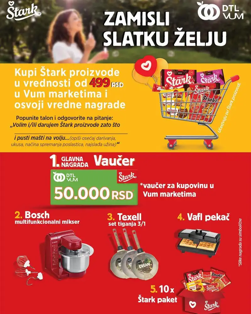DTL VUM nagradna igra Štarka: Zamisli slatku želju