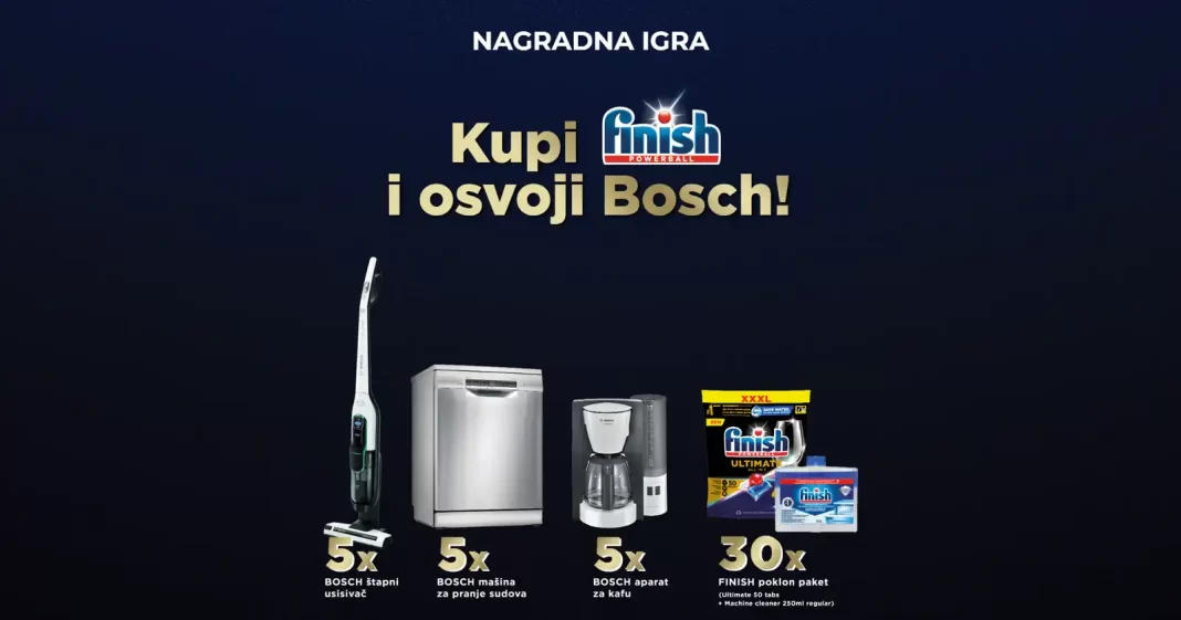 Finish nagradna igra: Kupi Finish i osvoji Bosch