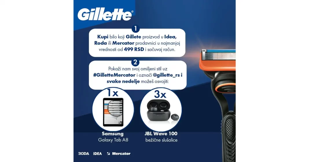 Gillette nagradna igra 2023: Pokaži omiljeni stil uz Gillette i osvoji nagrade