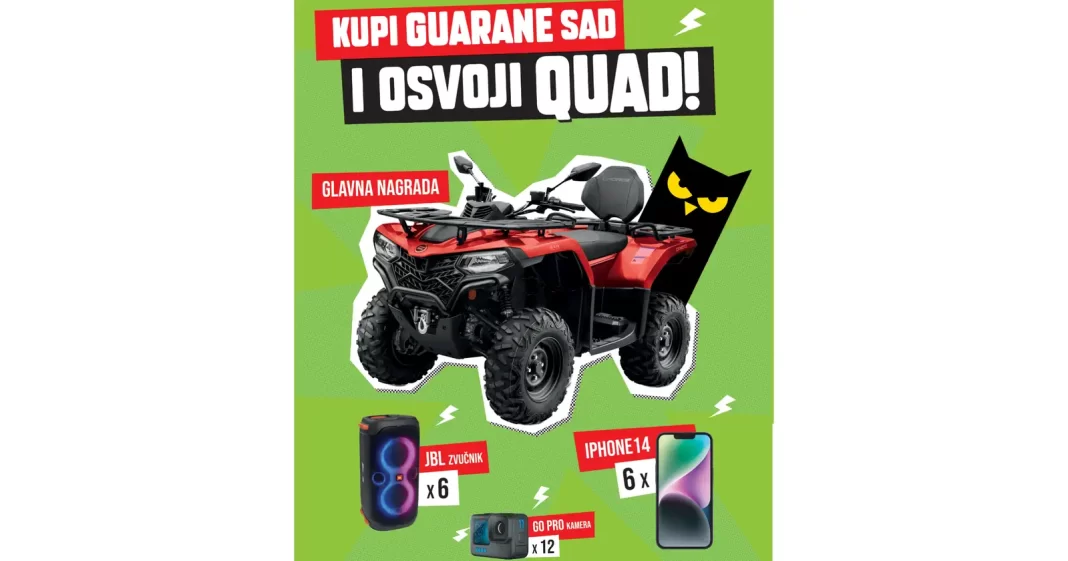 Guarana nagradna igra 2023 za Kupi Guarane sad i osvoji Kvad