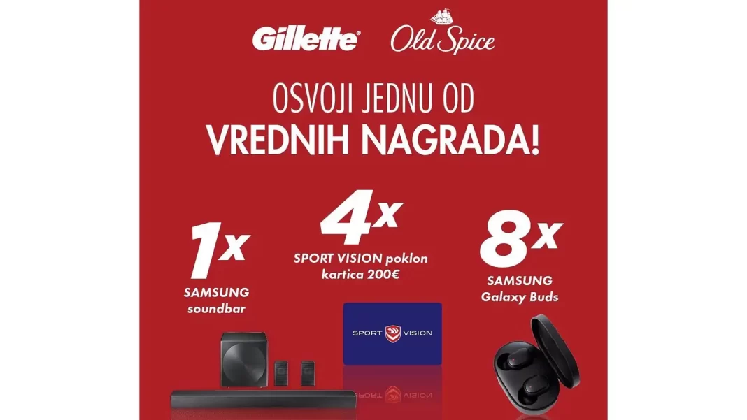 Gillette i Old Spice nagradna igra: Osvoji vrednu nagradu!