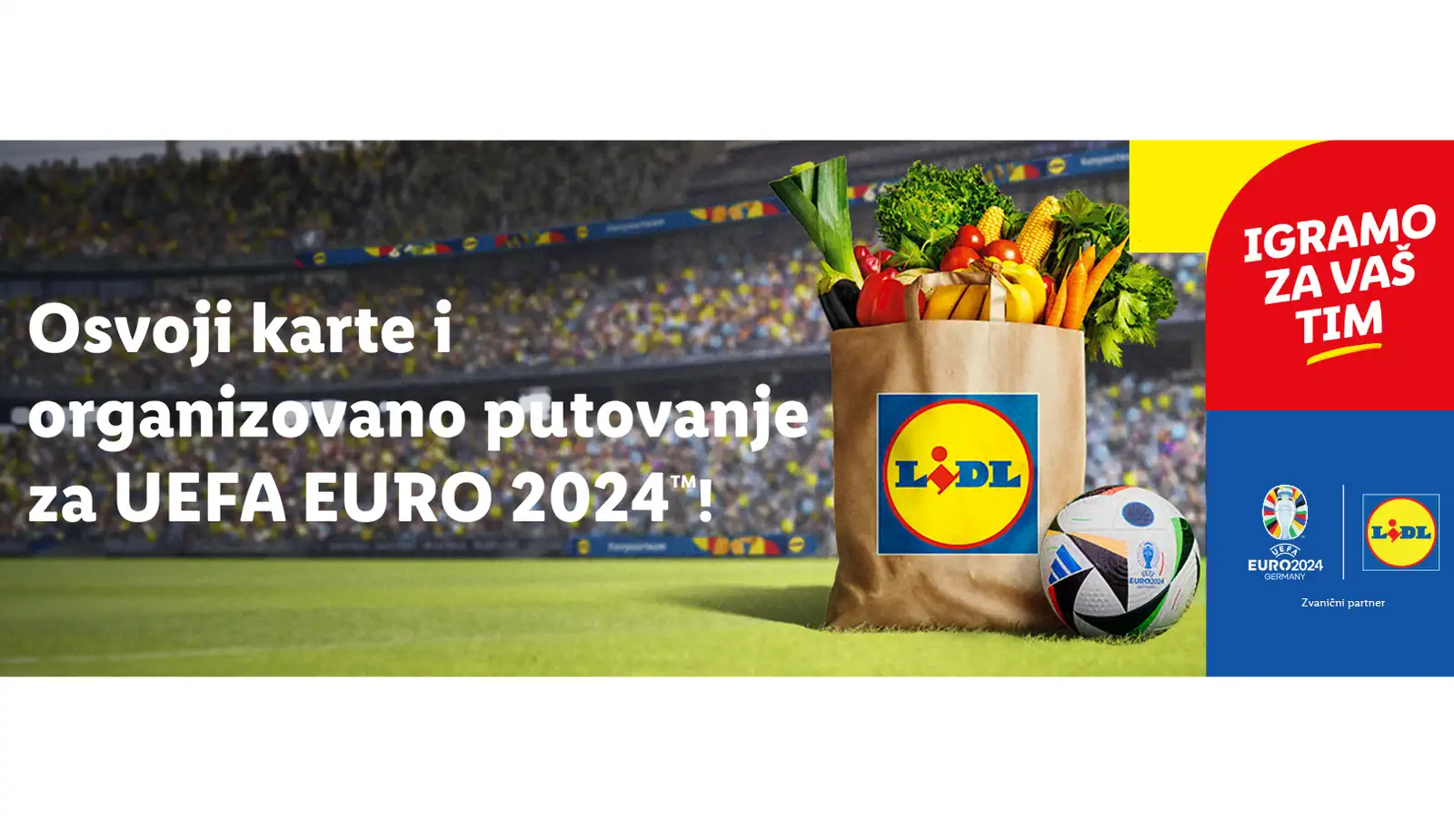 Lidl nagradna igra za putovanja na Evropsko prvenstvo u fudbalu EURO 2024