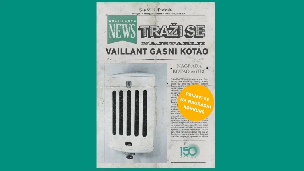 Vaillant Srbija nagradni konkurs: Tražimo najstariji Vaillant gasni kotao u funkciji