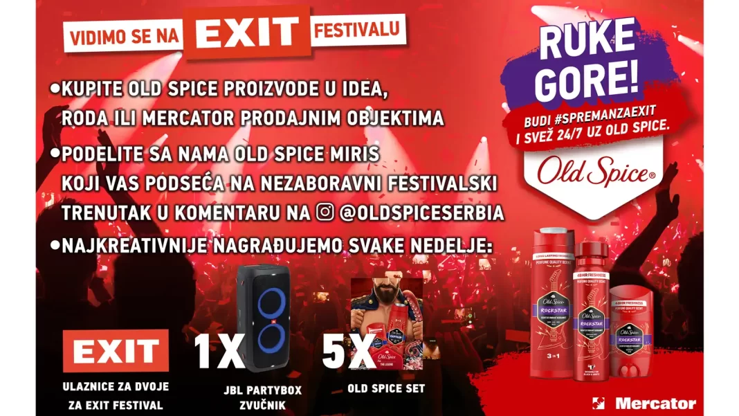 Old Spice za karte za Exit 2024