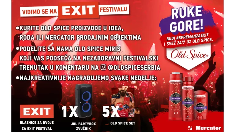 Old Spice za karte za Exit 2024