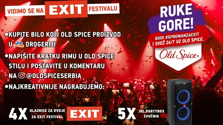 Old Spice nagradna igra u dm-u za karte za Exit 2024