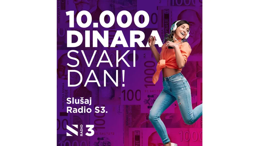 Radio S nagradna aktivacija: S3 Hitovi ti donose keš