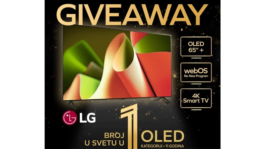 Eplaneta nagradna igra giveaway : Osvoji 65-inčni LG OLED B4 4K televizor