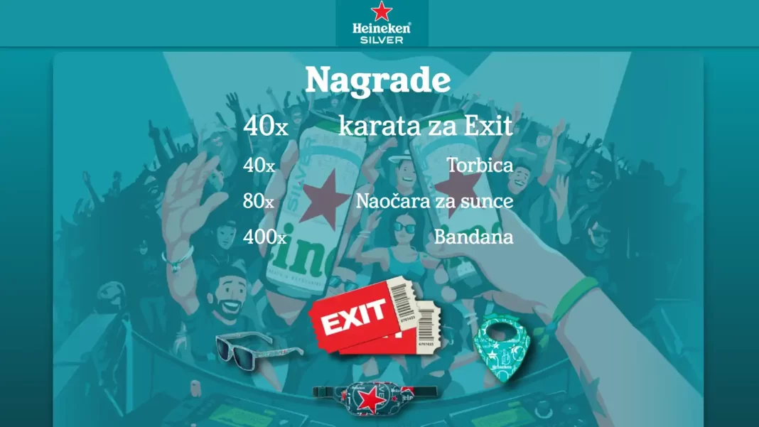 Heineken nagradna igra za karte za Exit 2024