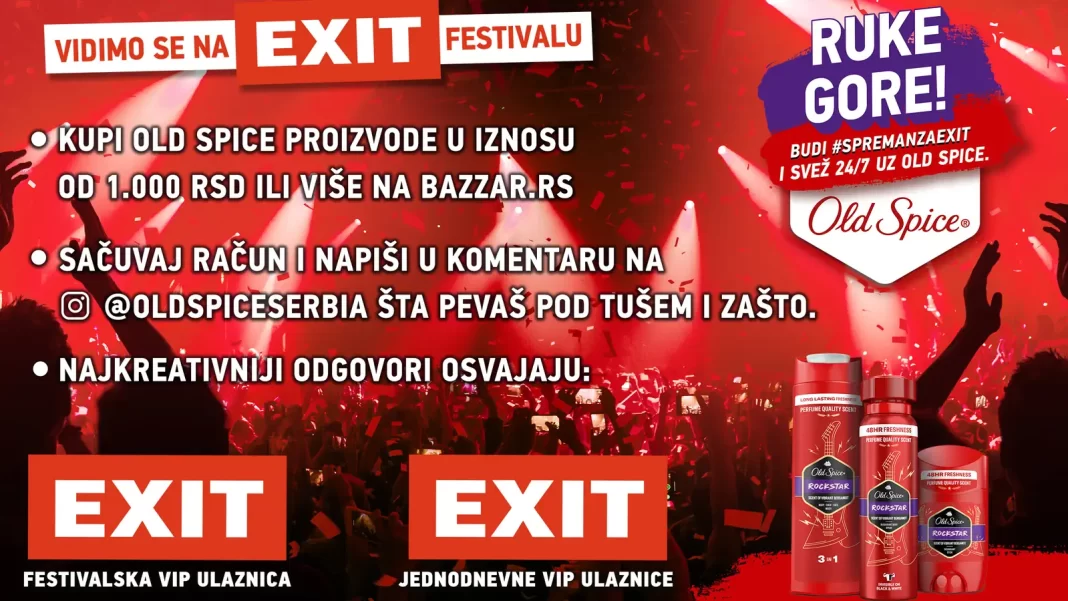 Old Spice i Bazzar: Osvoji karte za Exit 2024 Old Spice i Bazzar: Osvoji karte za Exit 2024