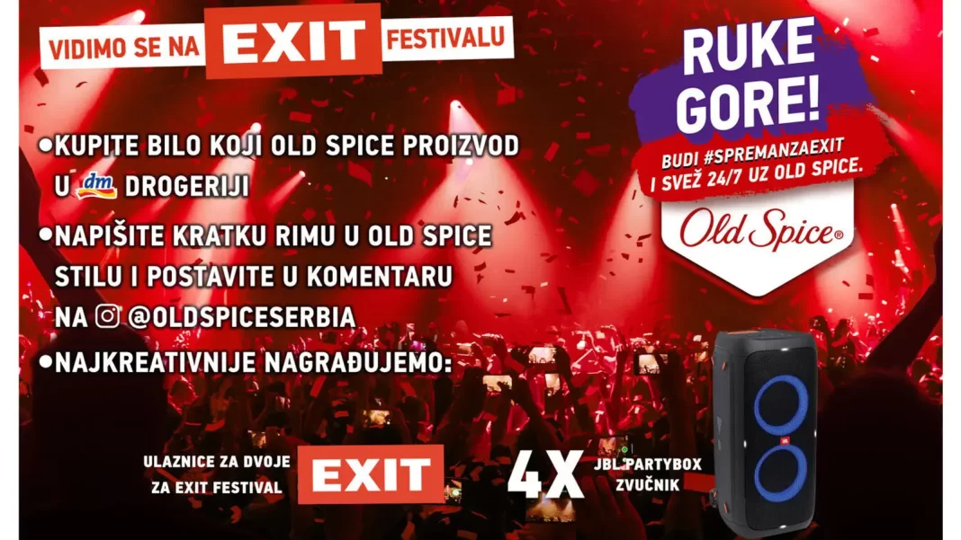 Old Spice nagradna igra Lilly za Exit 2024