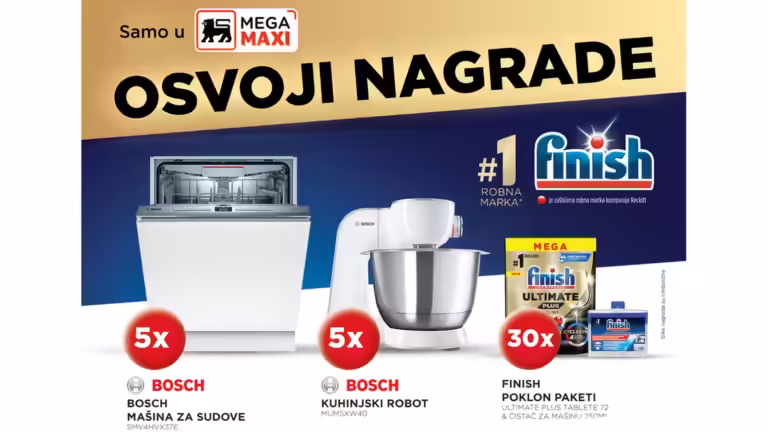 Finish nagradna igra : Osvoji Bosch nagrade uz Finish