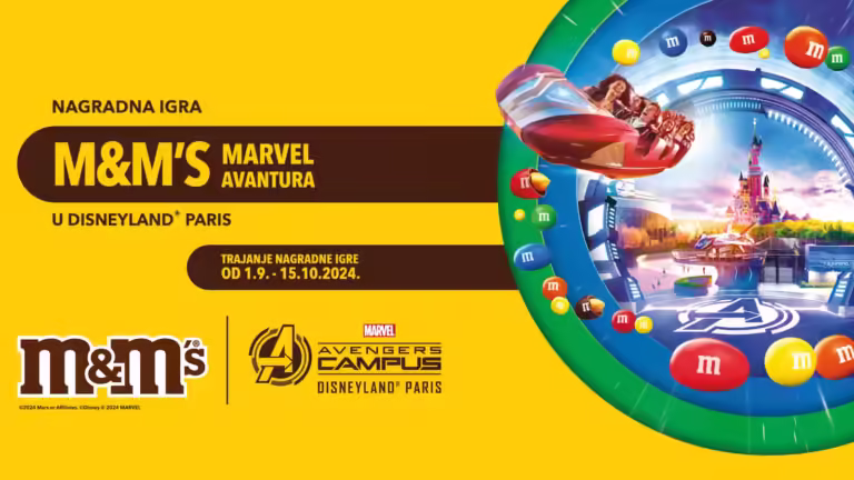 M&M nagradna igra: za putovanje u Disneyland Paris