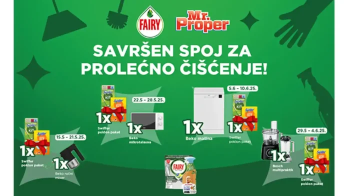Fairy i Mr Proper nagradna kampanja: Savršen spoj za prolećno čišćenje