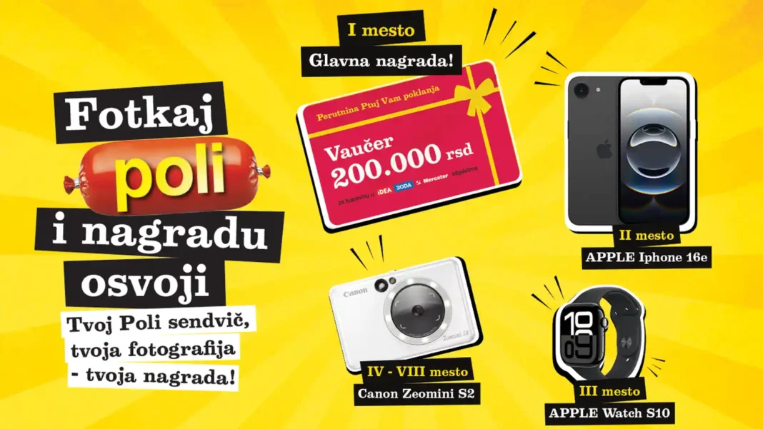 Poli nagradna igra: Osvoji super nagrade uz svoj omiljeni sendvič!