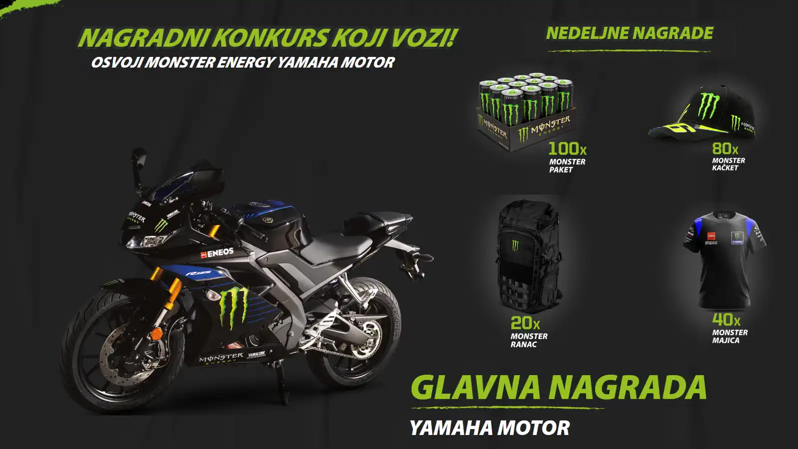 Monster nagradna promocija: Nagradni konkurs koji vozi