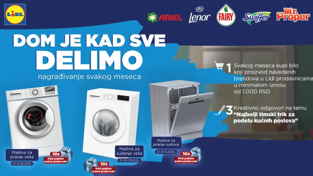 P&G nagradna kampanja uz Ariel, Lenor, Fairy, Swiffer, Mr. Proper: Nagrade za vaš dom
