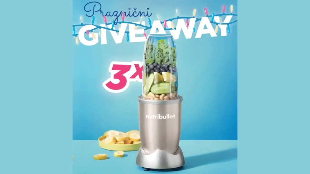 Okov praznični giveaway za 3 Nutribullet Pro blendera