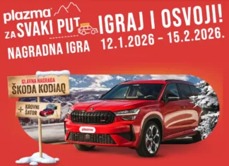 Plazma nagradna igra 2026 za automobil Škoda Kodiaq Slika automobila Škoda Kodiaq koji se može osvojiti u nagradnoj igri Plazme