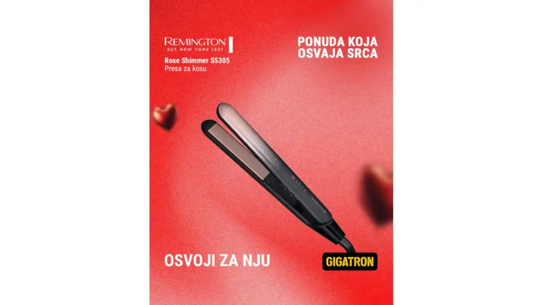 REMINGTON Rose Shimmer S5305 presa za kosu koja je poklon