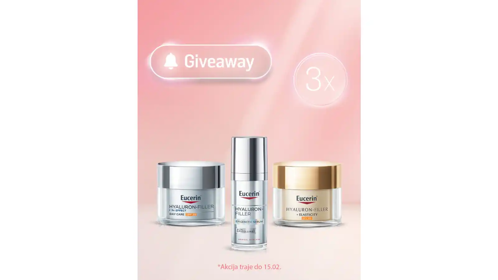 Lilly drogerie & Eucerin giveaway na Instagramu za 3 Eucerin paketa