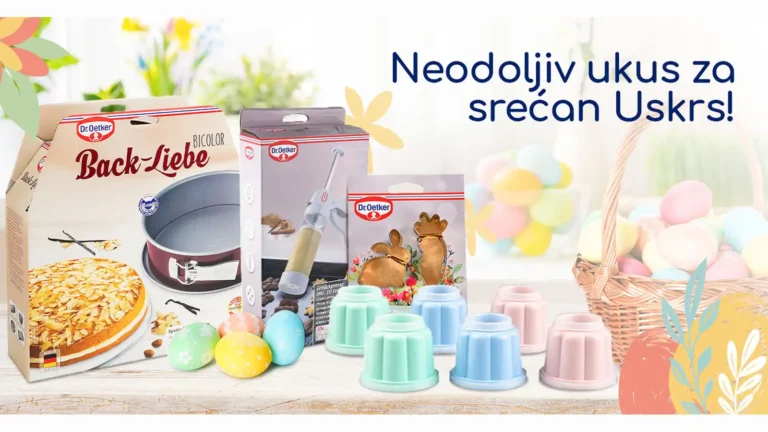 Dr. Oetker nagradna igra za srećan Uskrs 2026 traje do 30.4.2026. Osvoji nagradu u kategoriji recepta slano ili slatko
