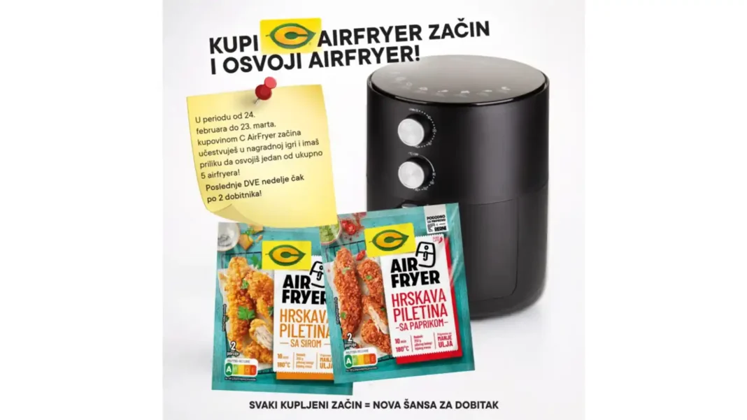 DTL PerSu nagradna igra: Kupi C Airfryer začin i osvoji Airfryer!