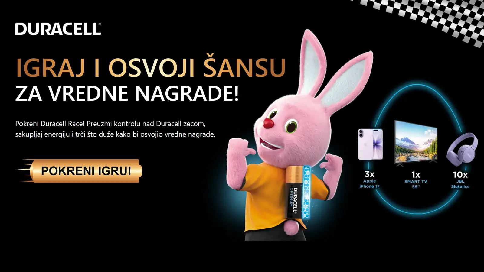 Duracell igra 2026: Pokreni Duracell Race