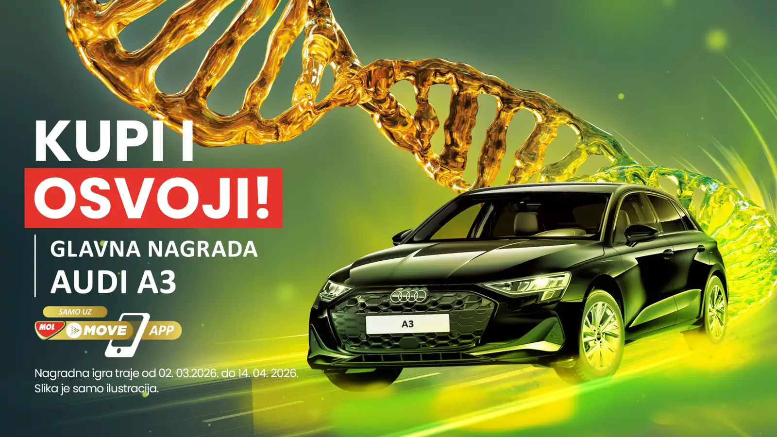 MOL nagradna igra 2026: Kupi i osvoji automobil Audi A3