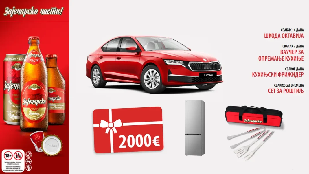 Zaječarsko nagradna igra za automobile Škoda Oktavije, frižidere, vauere za opremanje kuhinje i setove za roštilj