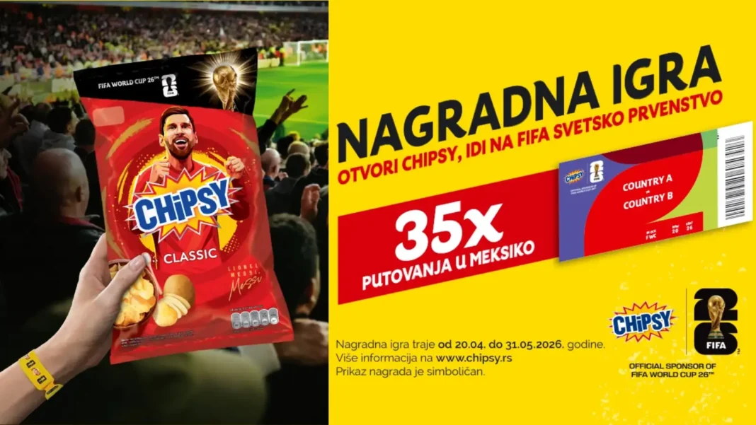 Chipsy nagradna igra: CHIPSY TE VODI NA FIFA SVETSKO PRVENSTVO 2026