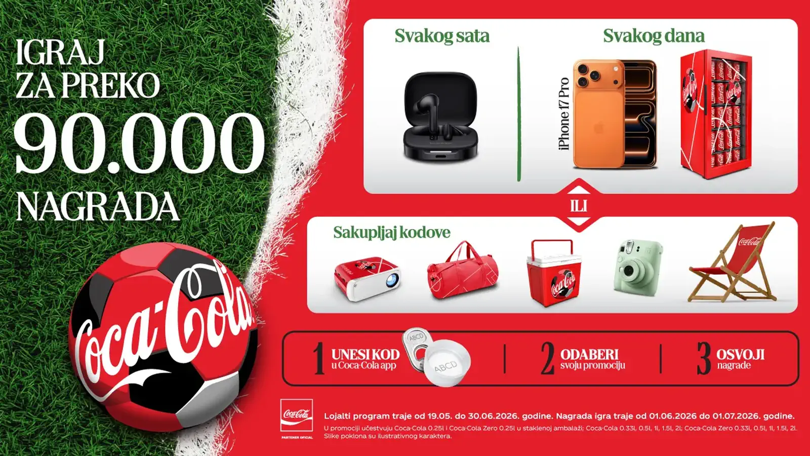Coca-Cola nagradna igra 2026: Podeli, navijaj, osvoji uz Coca-Colu