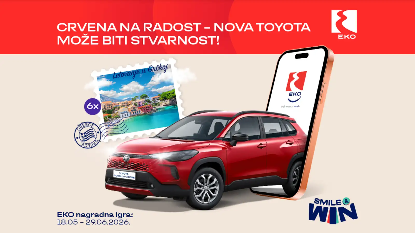 EKO nagradna igra 2026 za automobil Toyota Corolla Cross