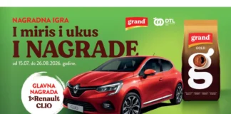 Grand kafa nagradna igra 2026 za automobil Renault CLIO