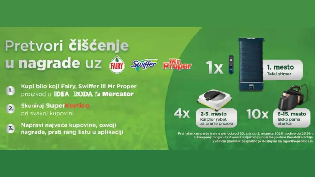 P&G: Pretvori čišćenje u nagrade uz Fairy, Swiffer i Mr Proper P&G: Pretvori čišćenje u nagrade uz Fairy, Swiffer i Mr Proper