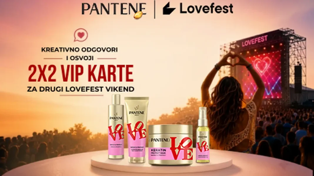 Pantene nagradna igra 2026: Pantene x Lovefest