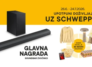 Schweppes: Upotpuni doživljaj uz Schweppes i osvoji nagradu! Schweppes nagradna igra 2026: Upotpuni doživljaj uz Schweppes