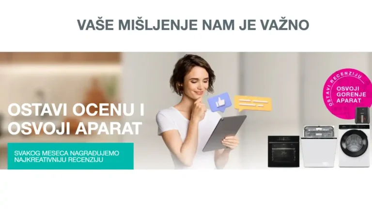 Gorenje: Ostavi ocenu i osvoji aparat